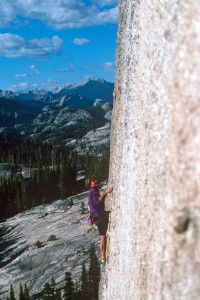 Bud climbing in Yosemite